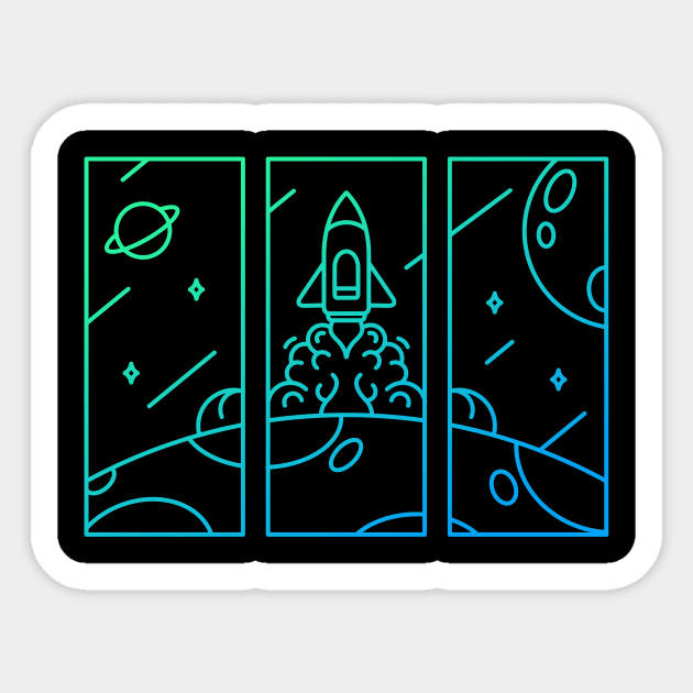 Space Explorer Sticker by VEKTORKITA